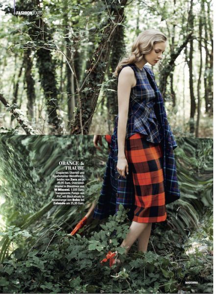 Kathrin Werderitsch in Karo-Style for Madonna magazine